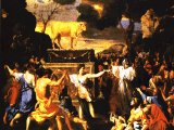 The Adoration of the Golden Calf, by French artist Nicolas Poussin (1594-1665) - National Gallery, London